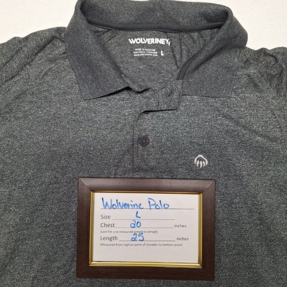 Wolverine‎ Golf Polo Gray Collared Short Sleeve Athletic Mens Large - Picture 6 of 8